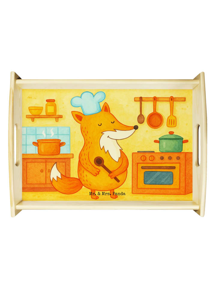 Sofa Tablett Fuchs Koch Design ohne Spruch in Weiß