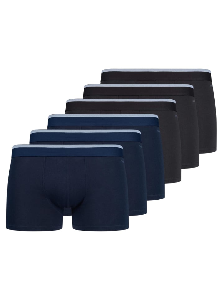 Boxershort 6er Pack in Blau/Schwarz