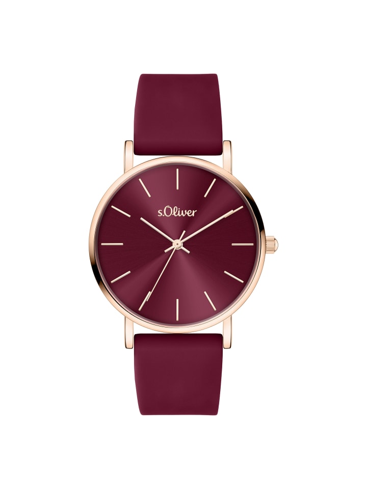 Armbanduhr Modern Statement in rot