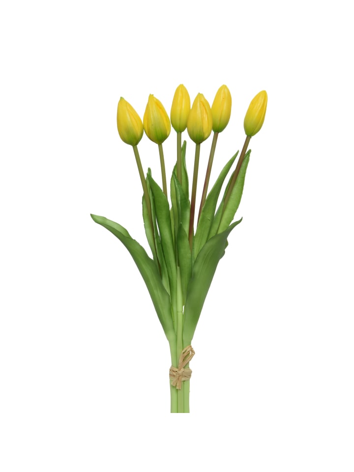 Tulpenbund mit 6 Blüten in gelb - H: 40cm