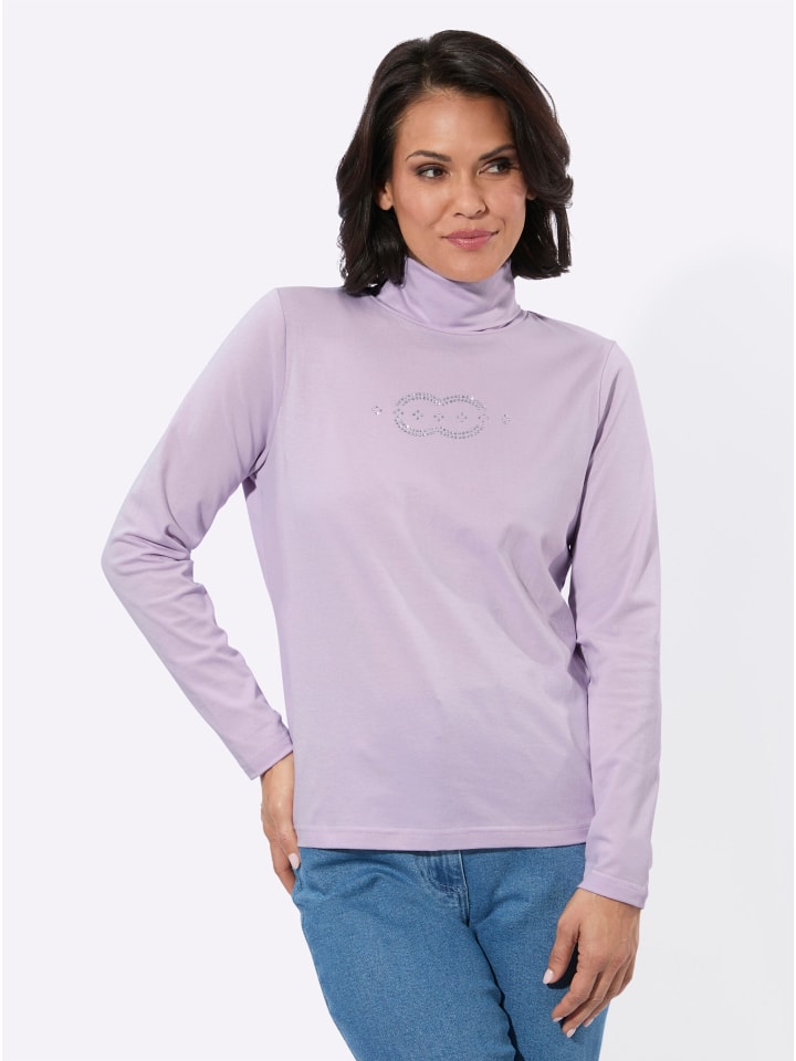 Rollkragen-Shirt in flieder