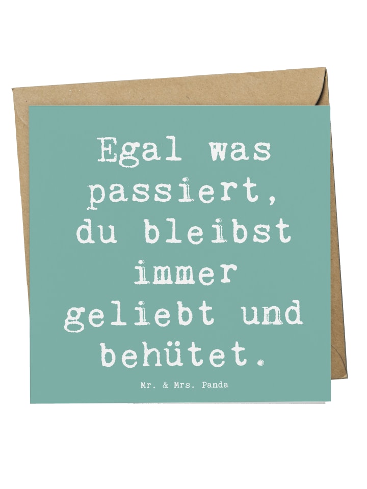 Glückwunschkarte Spruch Trennung von den Eltern... in Meeresbrise