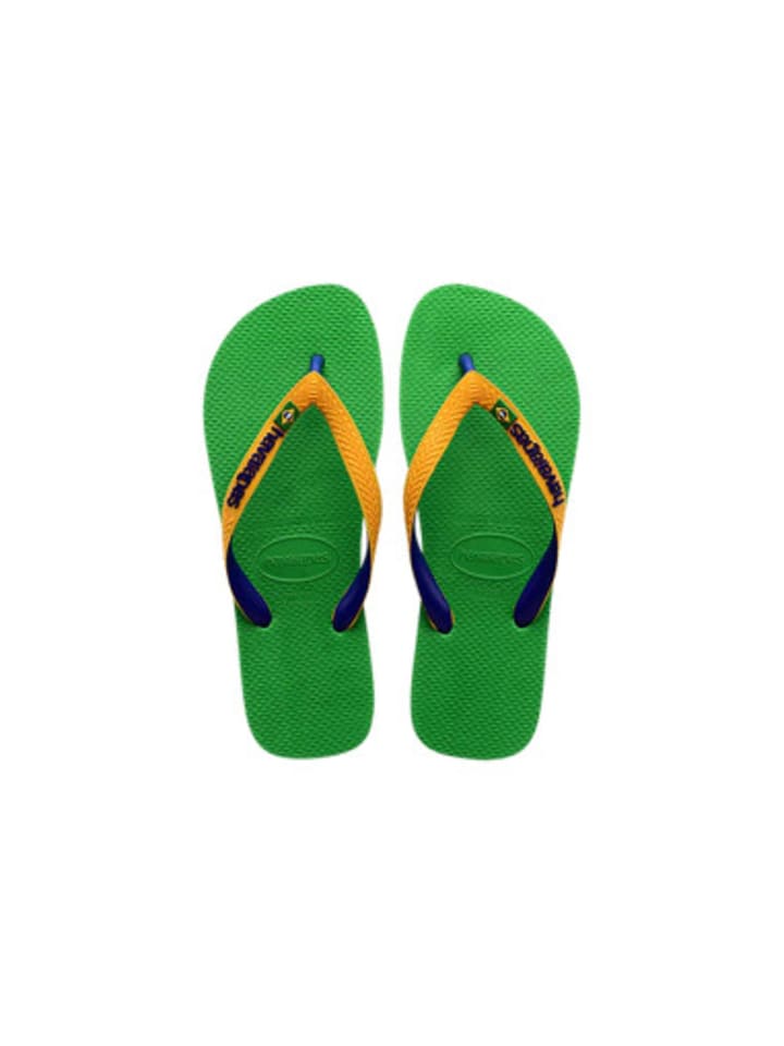 Flip-Flops Brasil in Leaf Green/Marine Blue