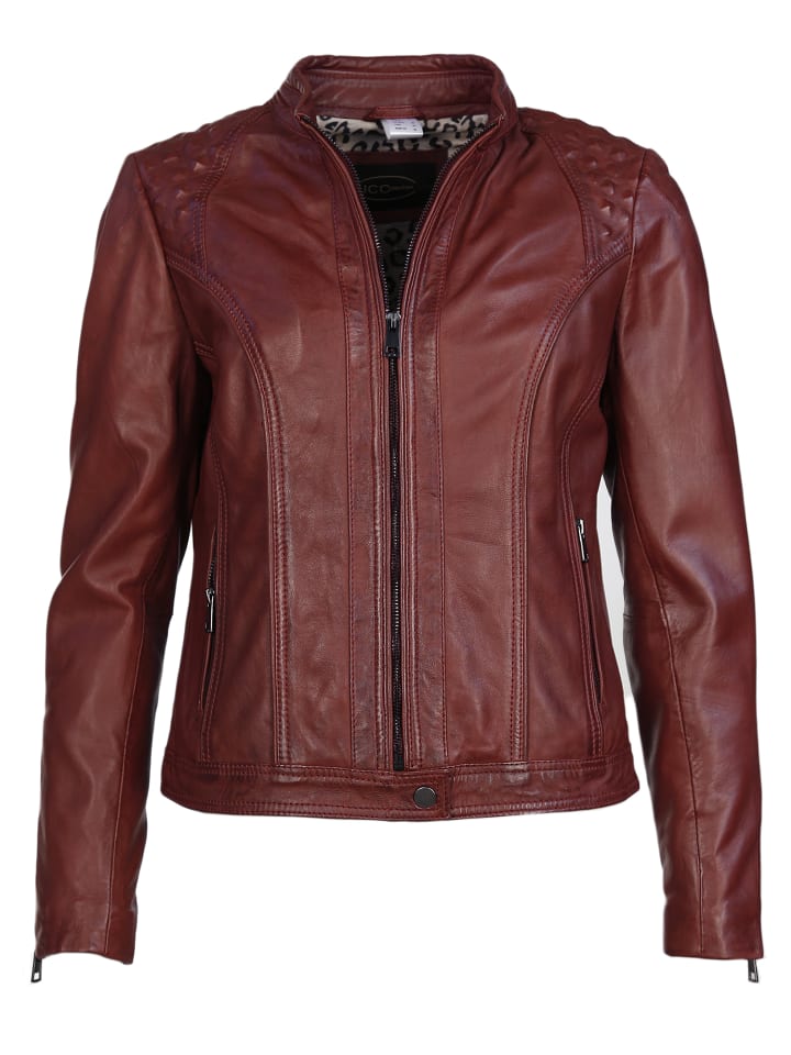 Lederjacke Cabira in rot