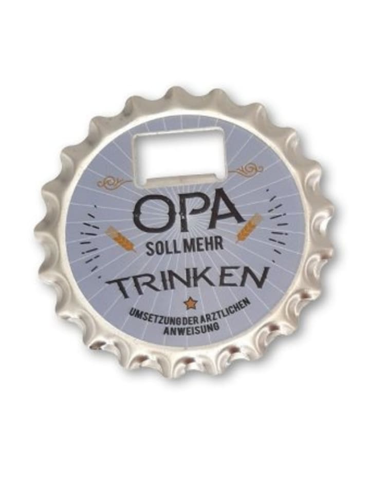 Nonbook - Bieröffner/Untersetzer mit Magnet - "Opa soll mehr trinken&