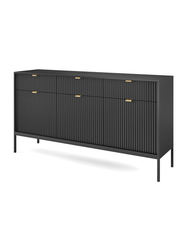 Sideboard Nova schwarz 154 / 39 / 83cm