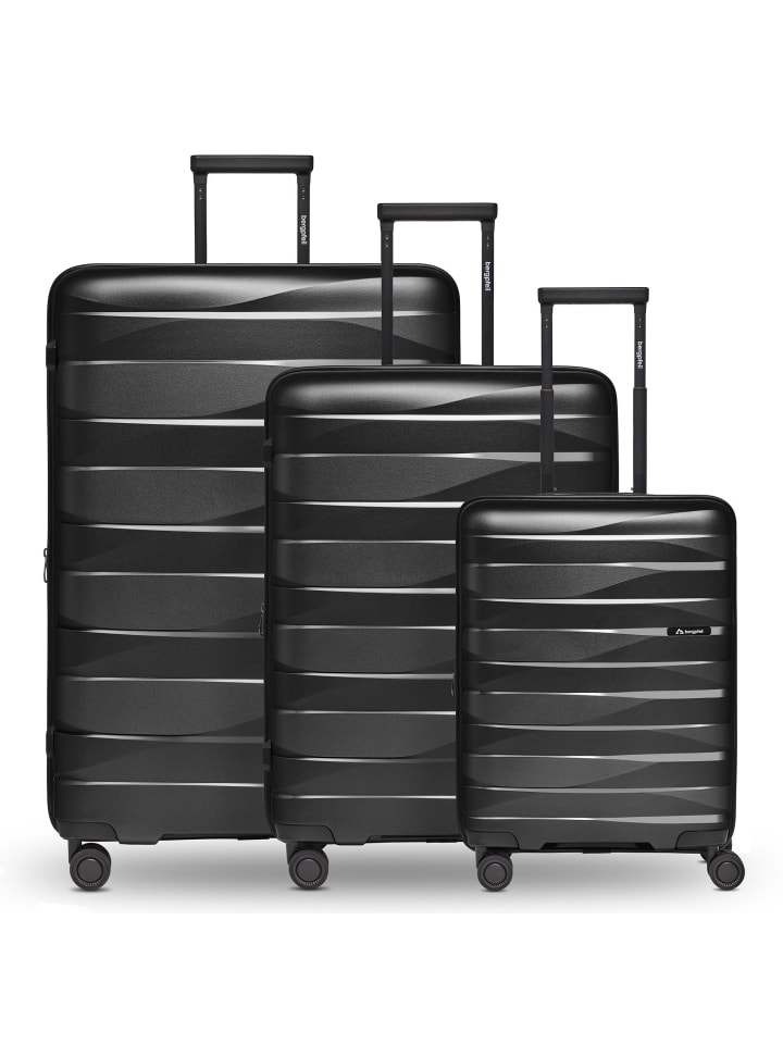 Travel 4-Rollen Kofferset 3-tlg. mit Dehnfalte black night metallic
