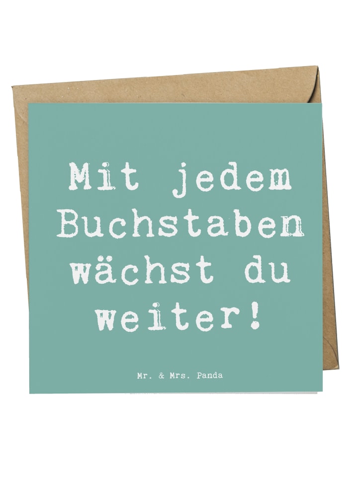 Grußkarte Spruch Schulanfang Inspiration mit Sp... in Meeresbrise