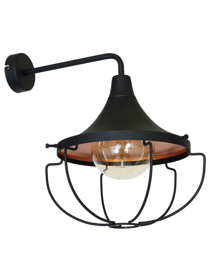 Wandlampe (B)31.5 x (H)38 cm in Schwarz Kupfer