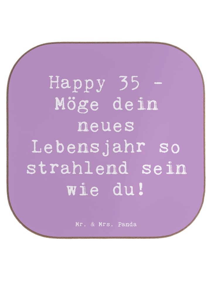 Bierdeckel Spruch 35. Geburtstag Glückwünsche m... in Lavendeltraum