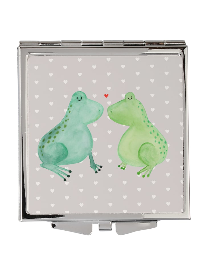 Handspiegel Frosch Liebe ohne Spruch in Grau Pastell