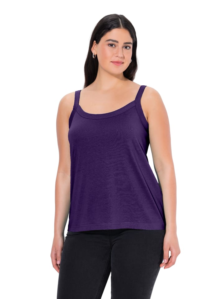 Strick-Top in tiefes violett