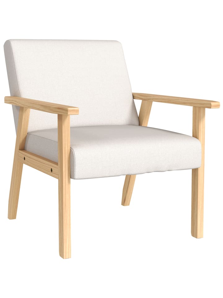 Sessel in Cremeweiß 64L x 70B x 72H cm