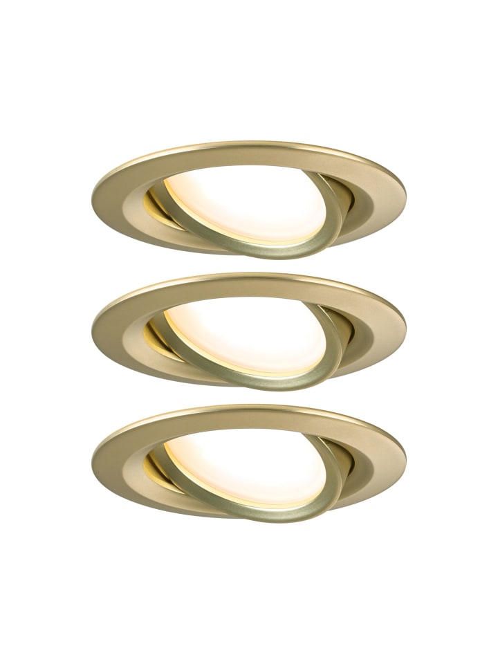 LED Einbauleuchte Nova Coin    rund 84mm 50° Coin 3x6W 3x470lm 230V  2700K Gold