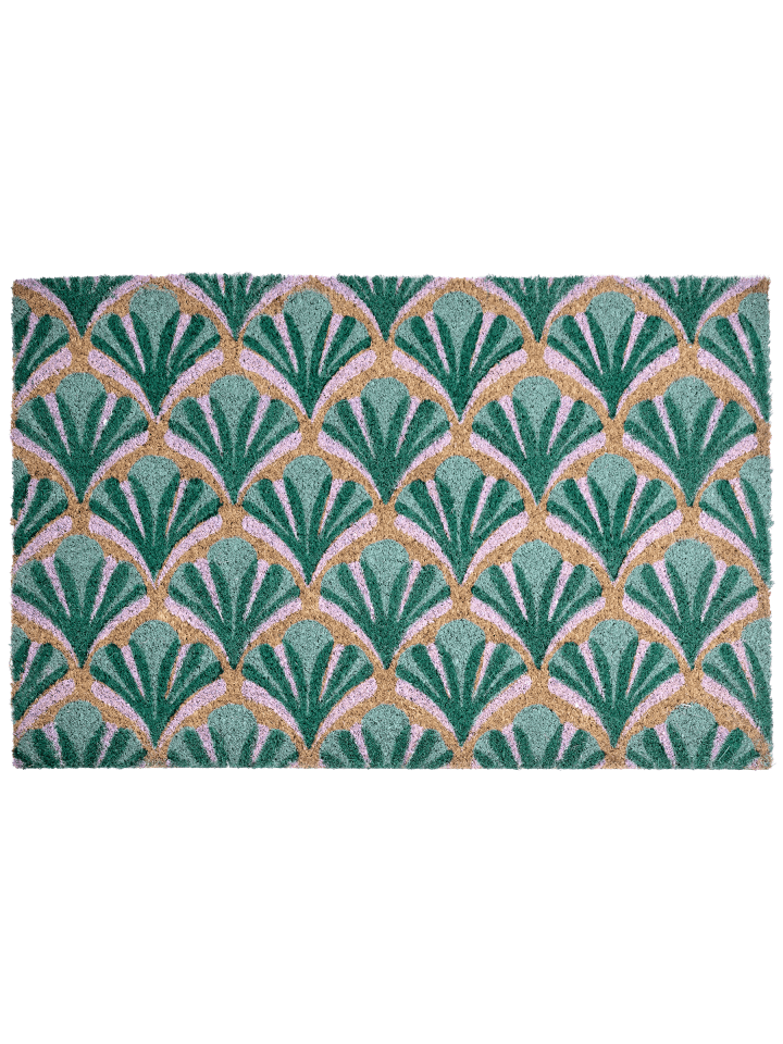 Fußmatte TATALIK in Grün/Beige - (W) 40 x (L) 60 cm