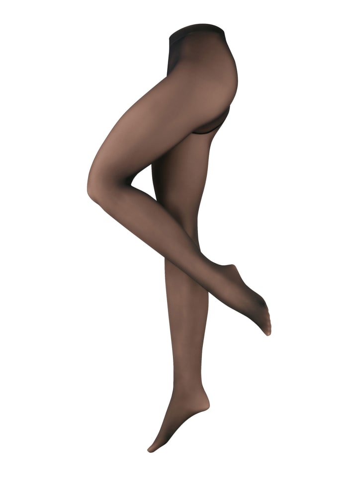 Feinstrumpfhose Warm & Transparent Strapazierfähig in Schwarz