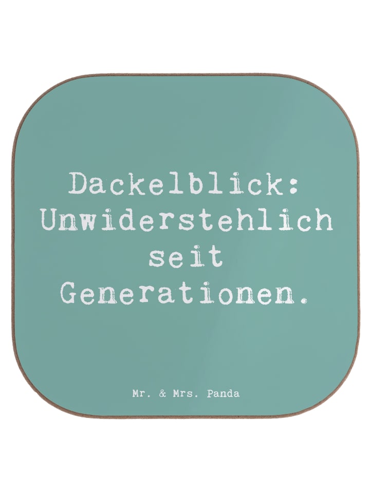 Glasuntersetzer Spruch Kurzhaardackel Dackelbli... in Meeresbrise