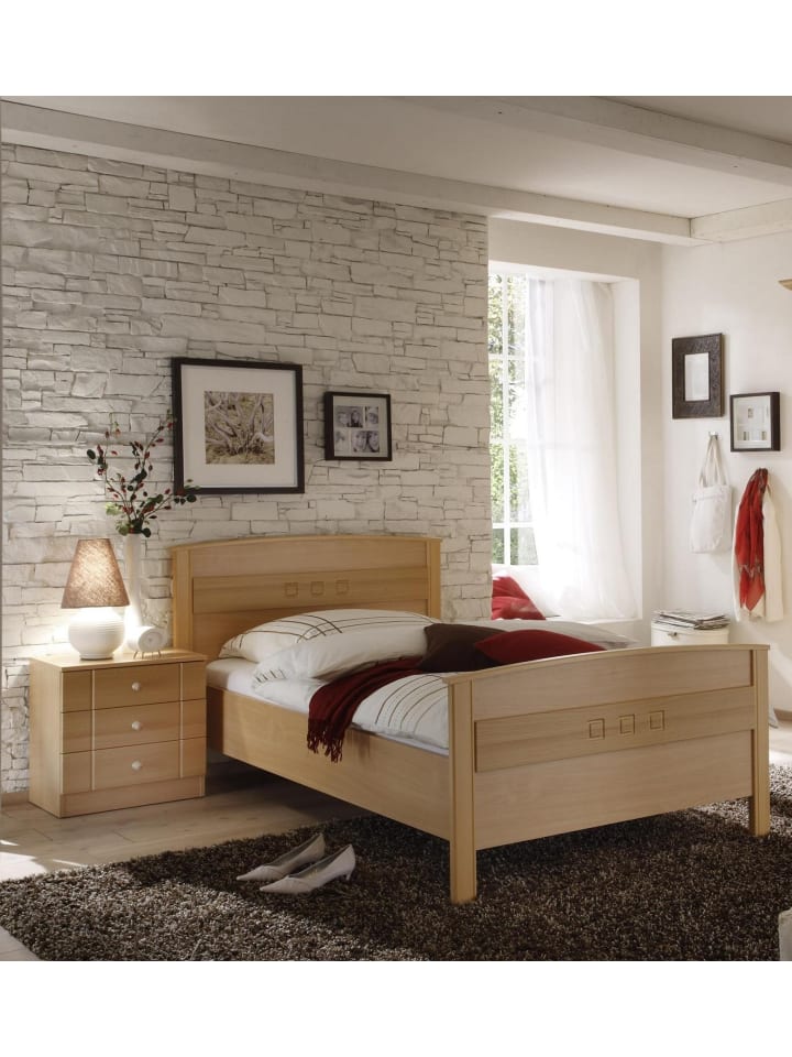 Komfortbett Curanum Eiche Sonoma Dekor 100x200 cm in Natur