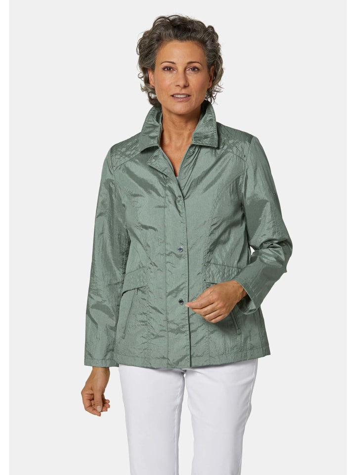 Freizeitjacke mit Steppdetails in salbei