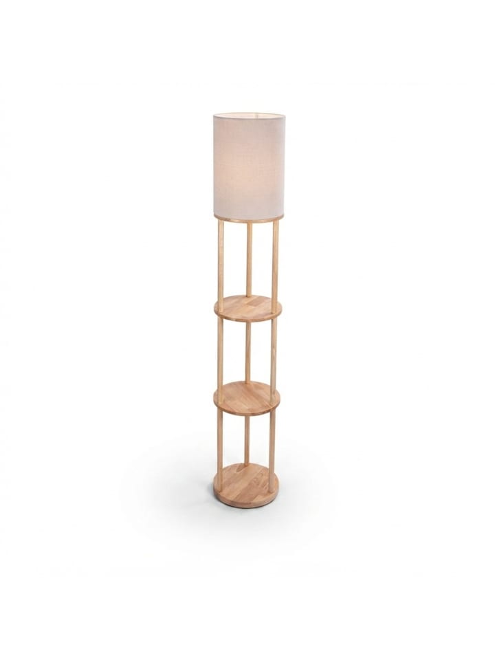 Stehlampe in Natur/ Weiß - (H)180 x Ø30 cm