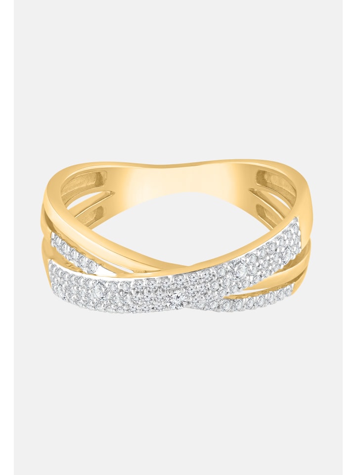 Ring aus 375 Gelbgold mit Diamant