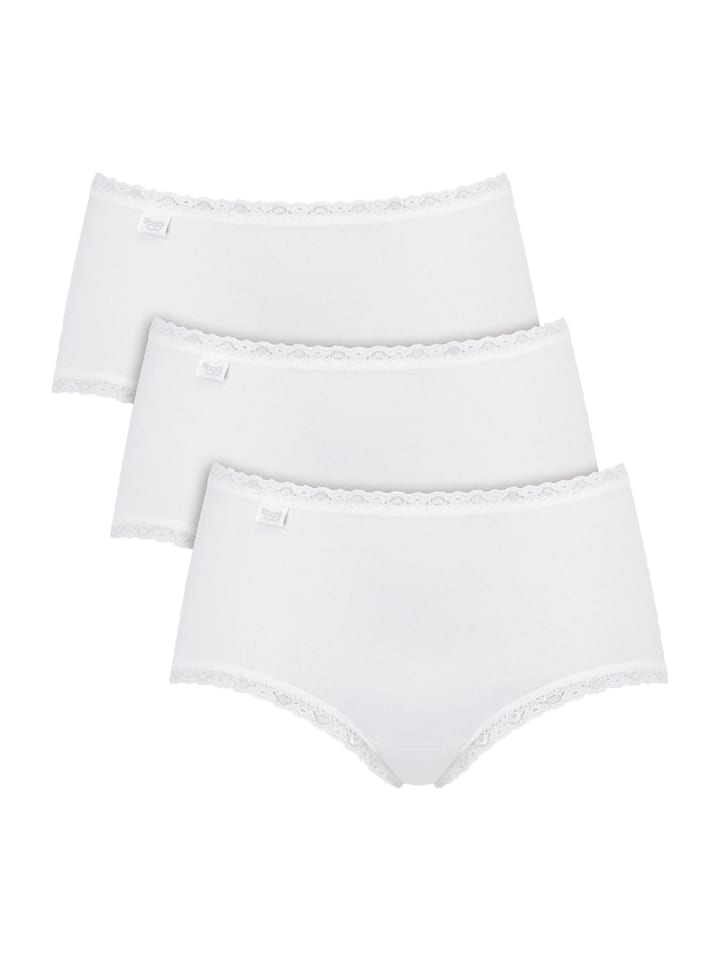 Baumwolle, Single-Jersey Hüftslip 3er-Pack 24/7 Cotton Lace in weiß