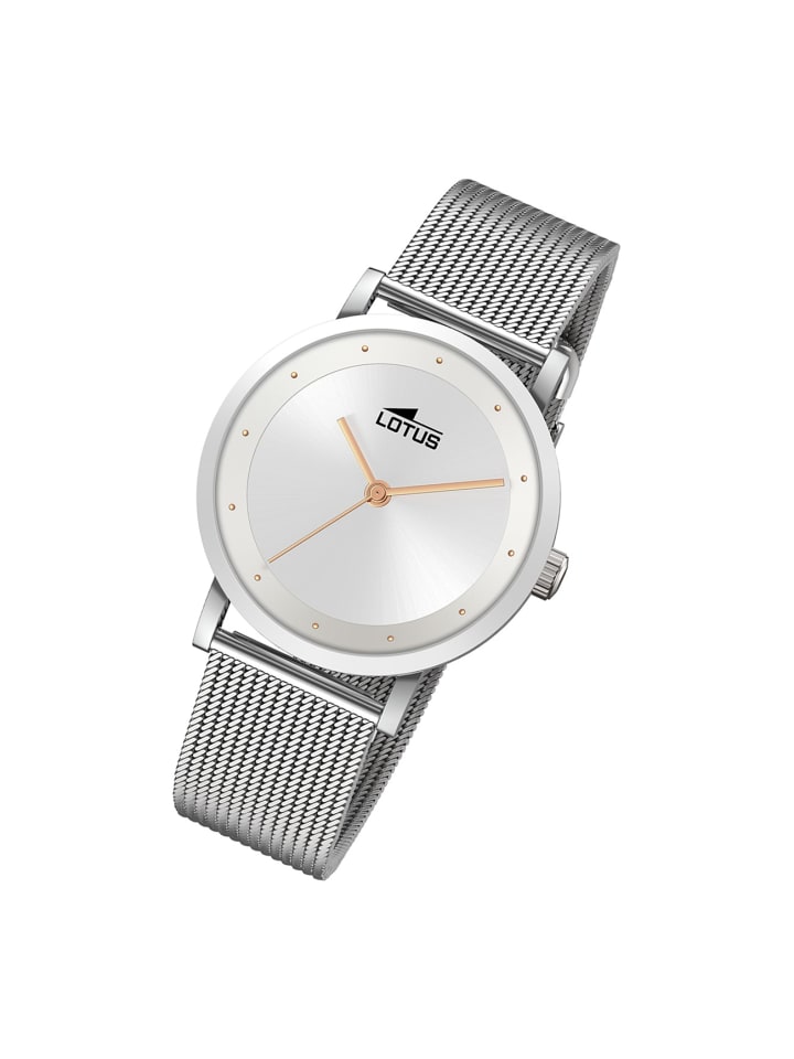Analog-Armbanduhr Lotus Trendy silber mittel (ca. 35mm)