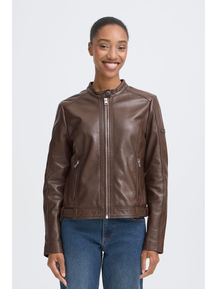 Lederjacke OXDenise in Braun
