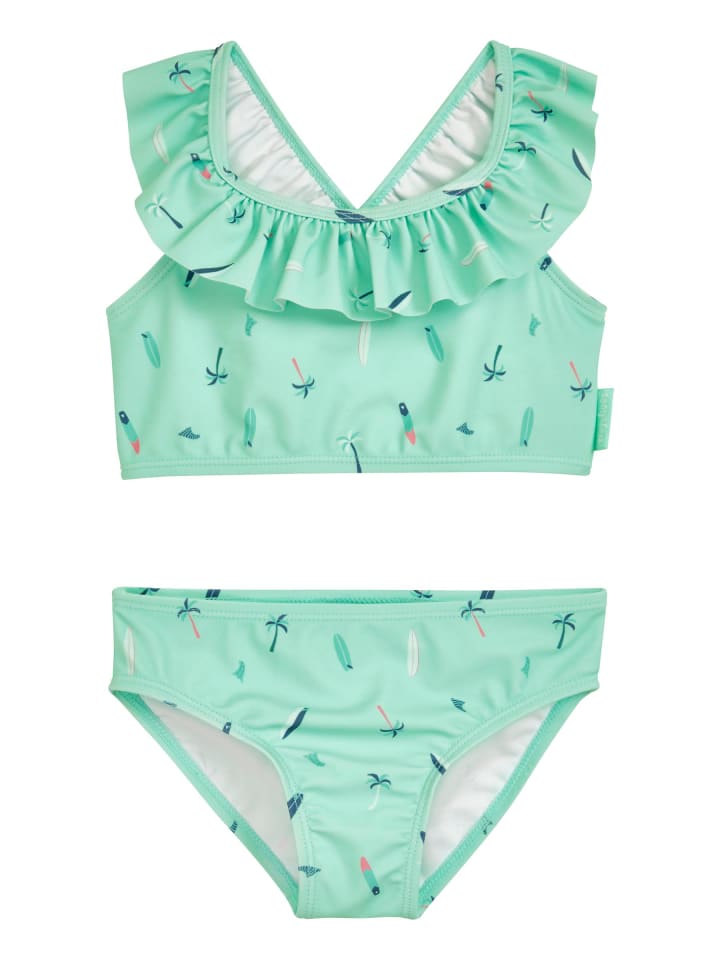 UV-Schutz Bikini Surfbrett Palme in mint