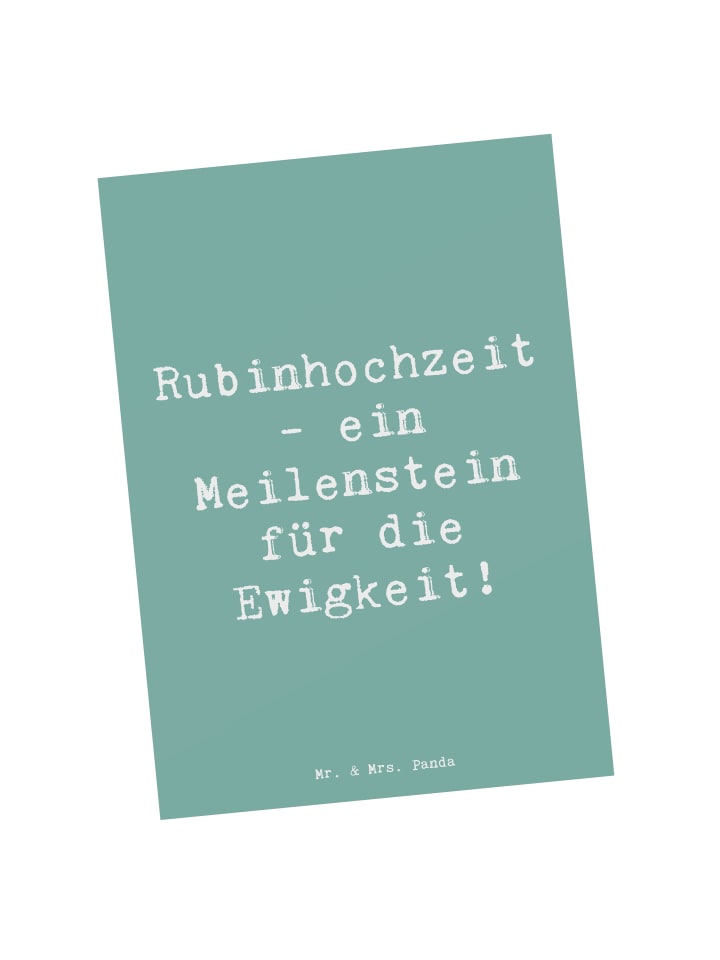 Grußkarte Spruch 40. Hochzeitstag Rubinhochzeit... in Meeresbrise