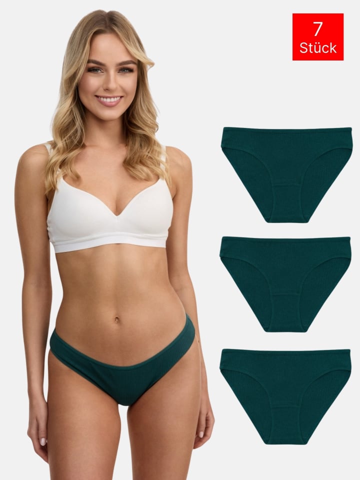 Slip "F941" - 3er-Set - in Grün