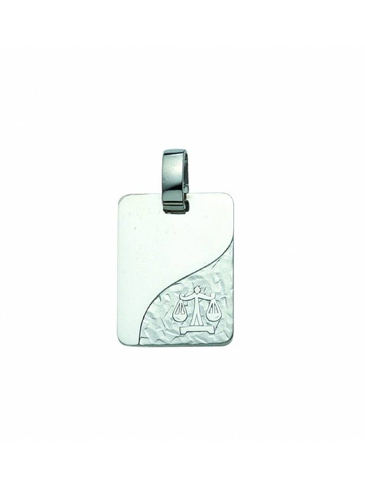 Damen & Herren 925 Silber Sternzeichen Anhänger Waage in silber