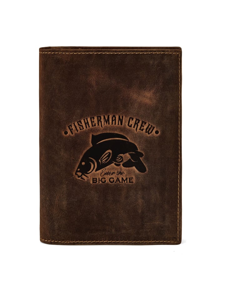 Karpfen Ausweisetui Leder 12 cm brown