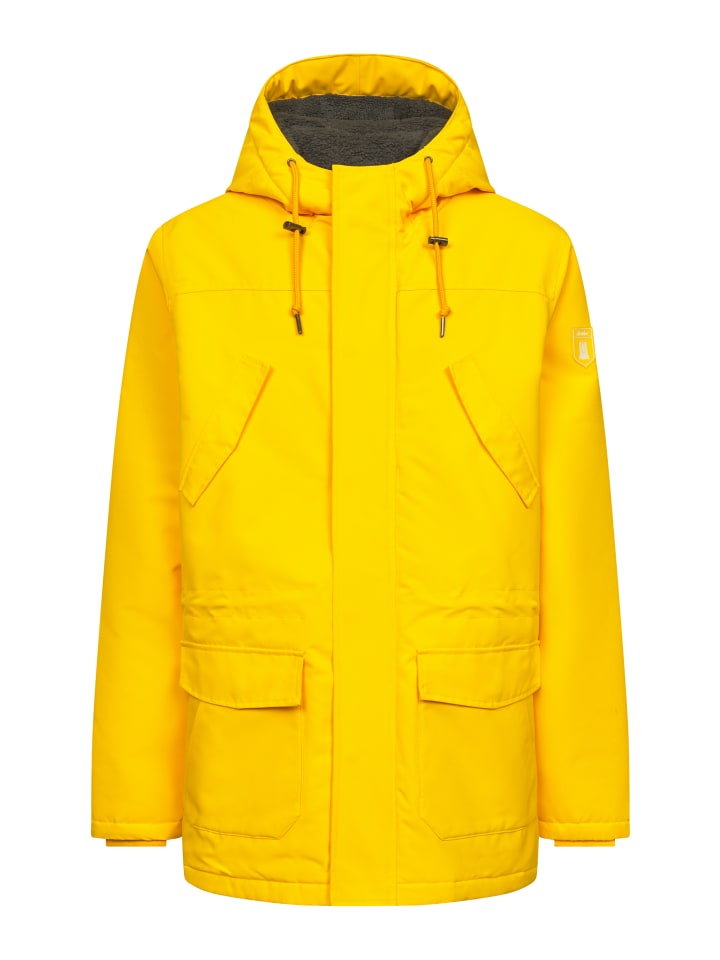 Winterjacke Festholm in lemon chrome/lava smoke