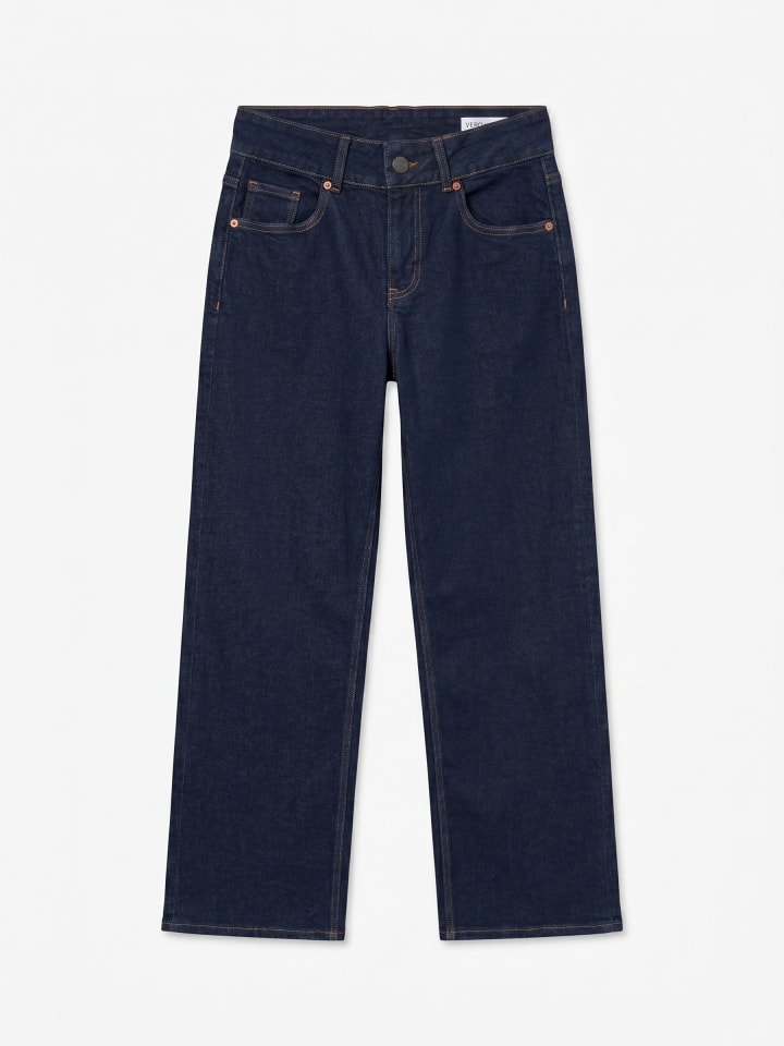 Weit geschnitten in Dark Blue Denim