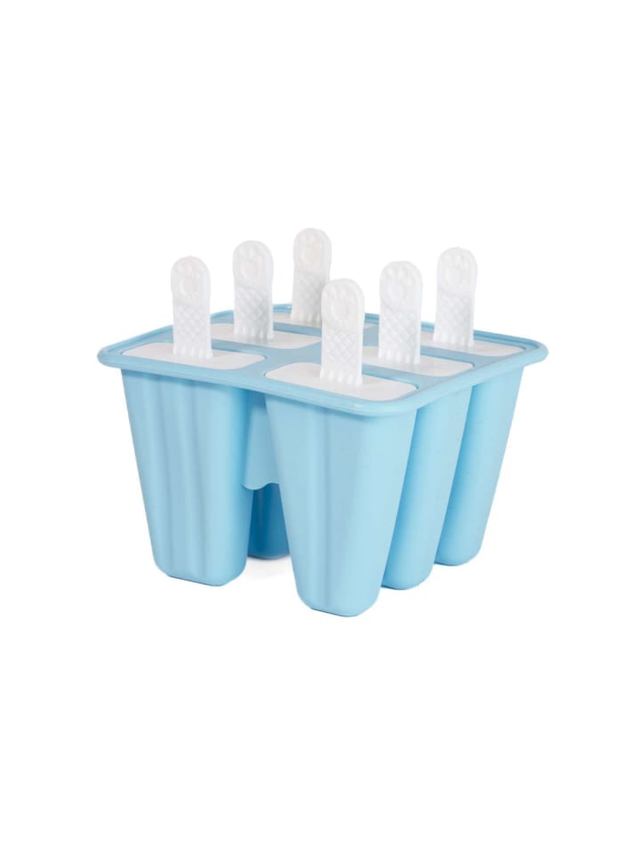 Silikon Eisform mit 6 Mulden in Blau