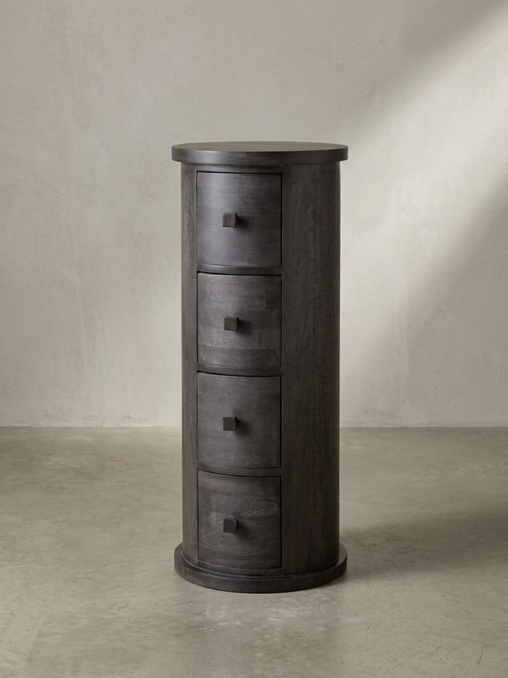 Design Sideboard Mango Massivholz 34x85x34 cm, Schränkchen