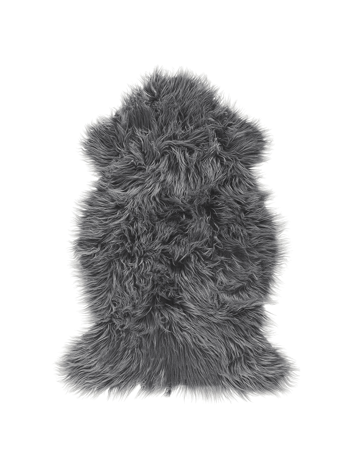 Schaffell MUNGO in Grau - (W) 63 x (H) 3 x (L) 95 cm
