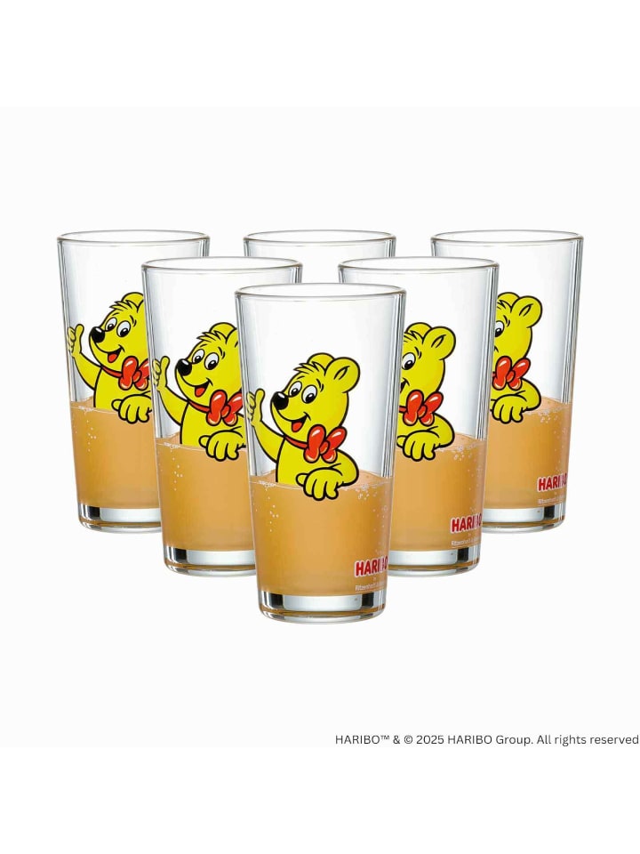 6er Set Trinkgläser Haribo Thumbs Up in Orange 380 ml