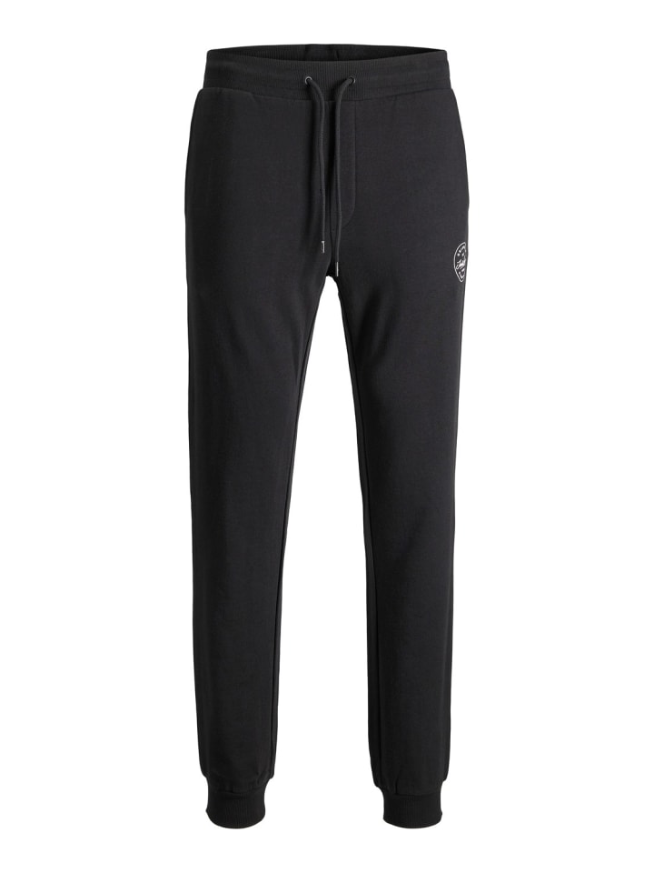 Jogginghose JPSTGORDON Trainingshose Bequeme Sweat Pants in Schwarz