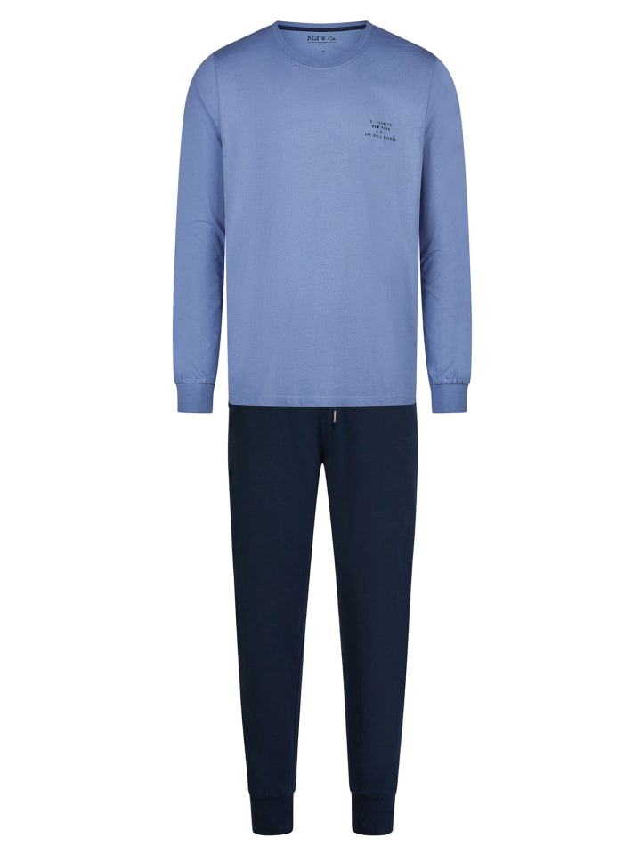 Pyjama Classics in blau/dunkelblau2