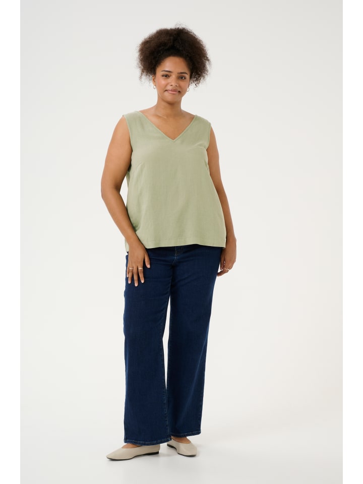 Bluse ärmellos KCmille Regular fit in Oil Green