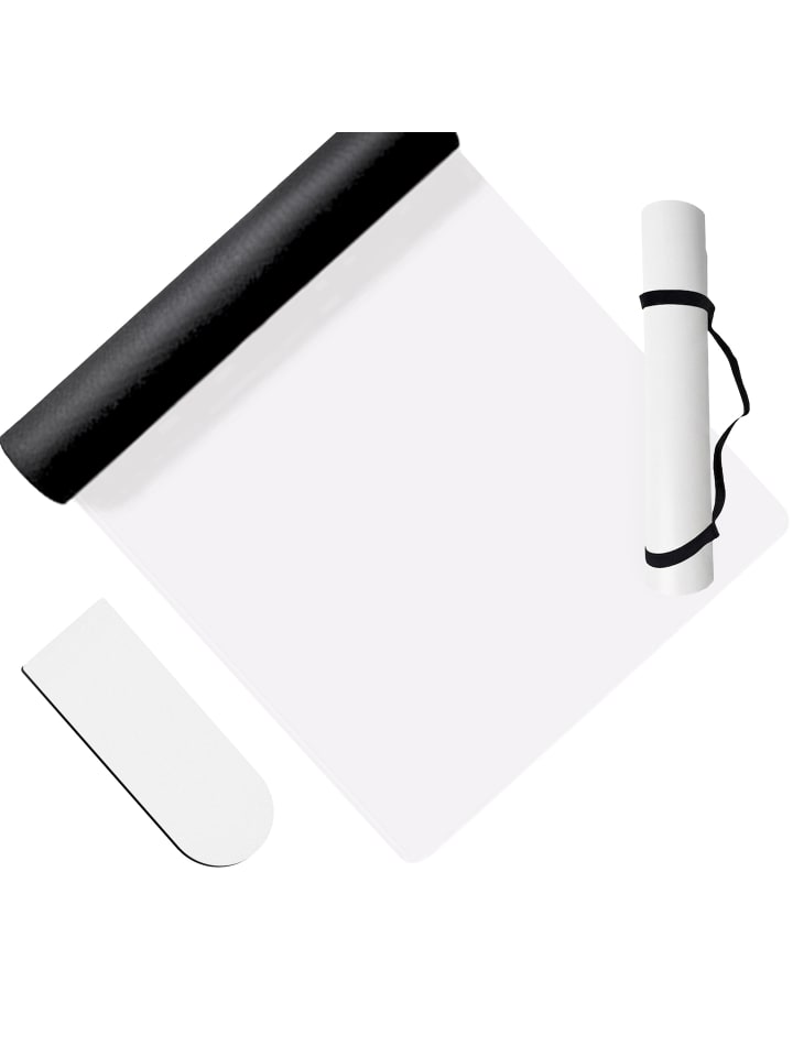 Yogamatte in Weiß - (B)68 x (H)0,5 x (T)183 cm