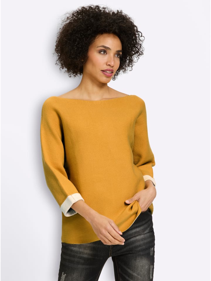 Pullover in ocker