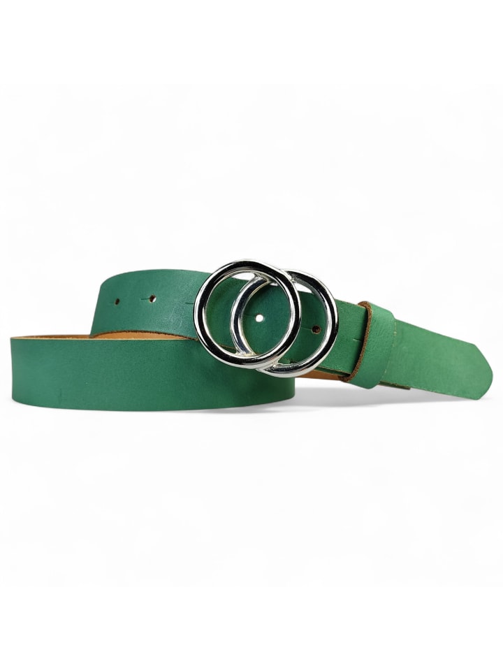 Ledergürtel in Jade