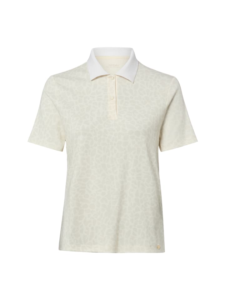 Poloshirt in beige weiß - 0001