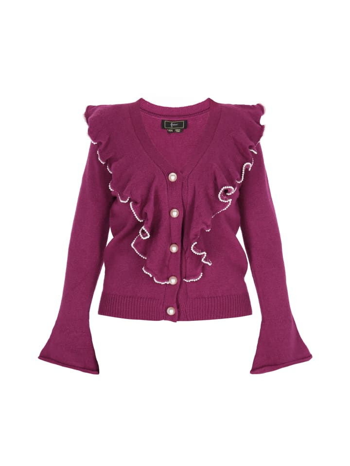 Damen Cardigan in Pflaume