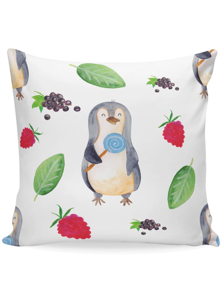 Kissen Pinguin Lolli ohne Spruch in Rosa