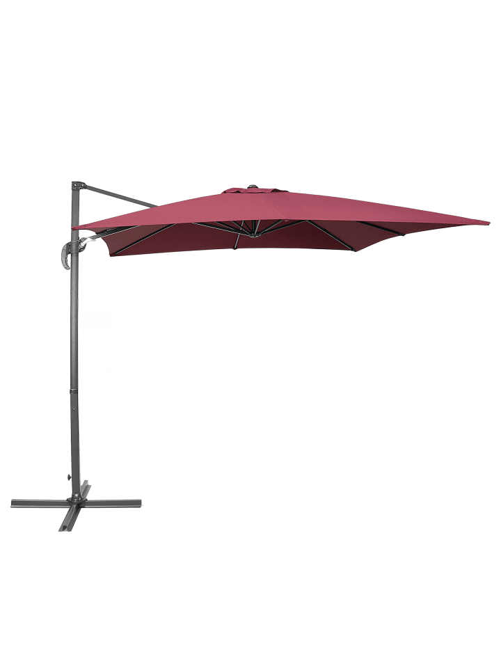 Ampelschirm MONZA in Rot - (W) 250 x (H) 235 x (L) 250 cm