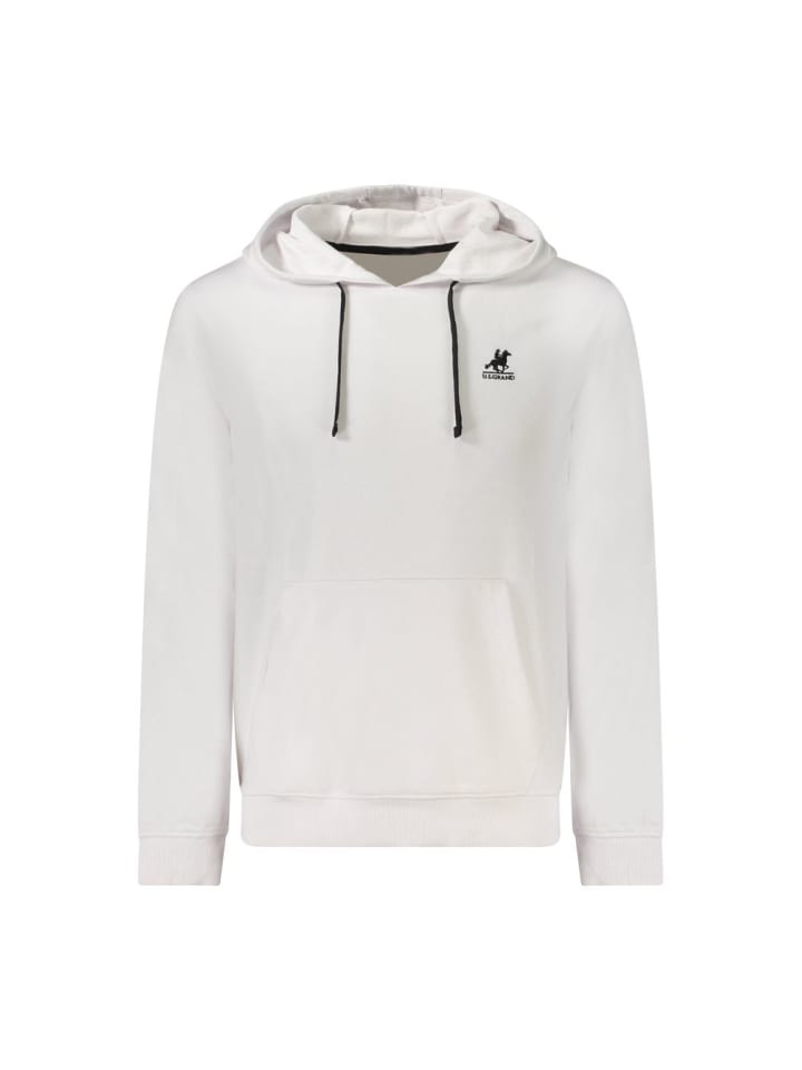 Weiß Baumwolle Herren Sweatshirt
